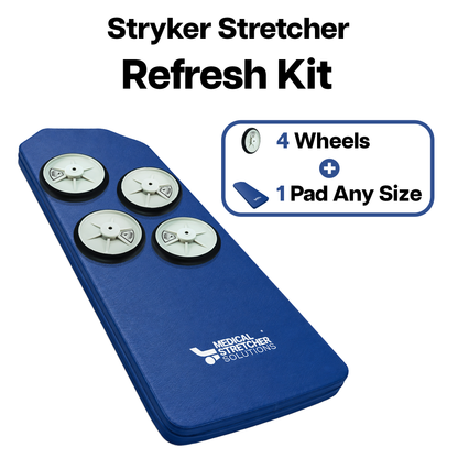 Stryker Stretcher Refresh Kit | 4 Wheels + 1 Pad